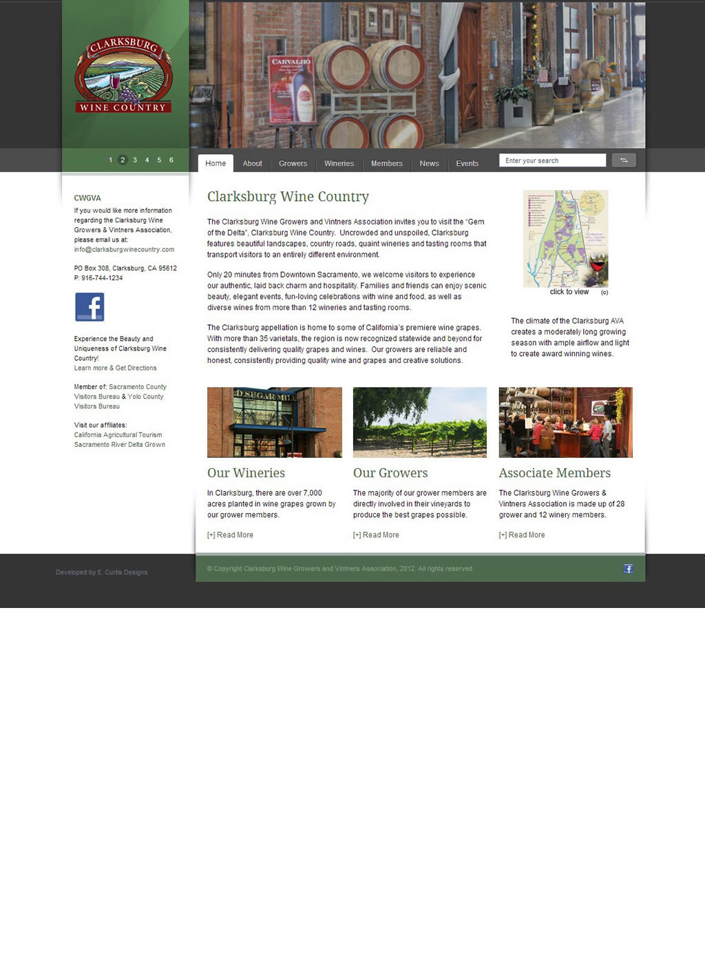 Home page for Clarksburg Wine Country
