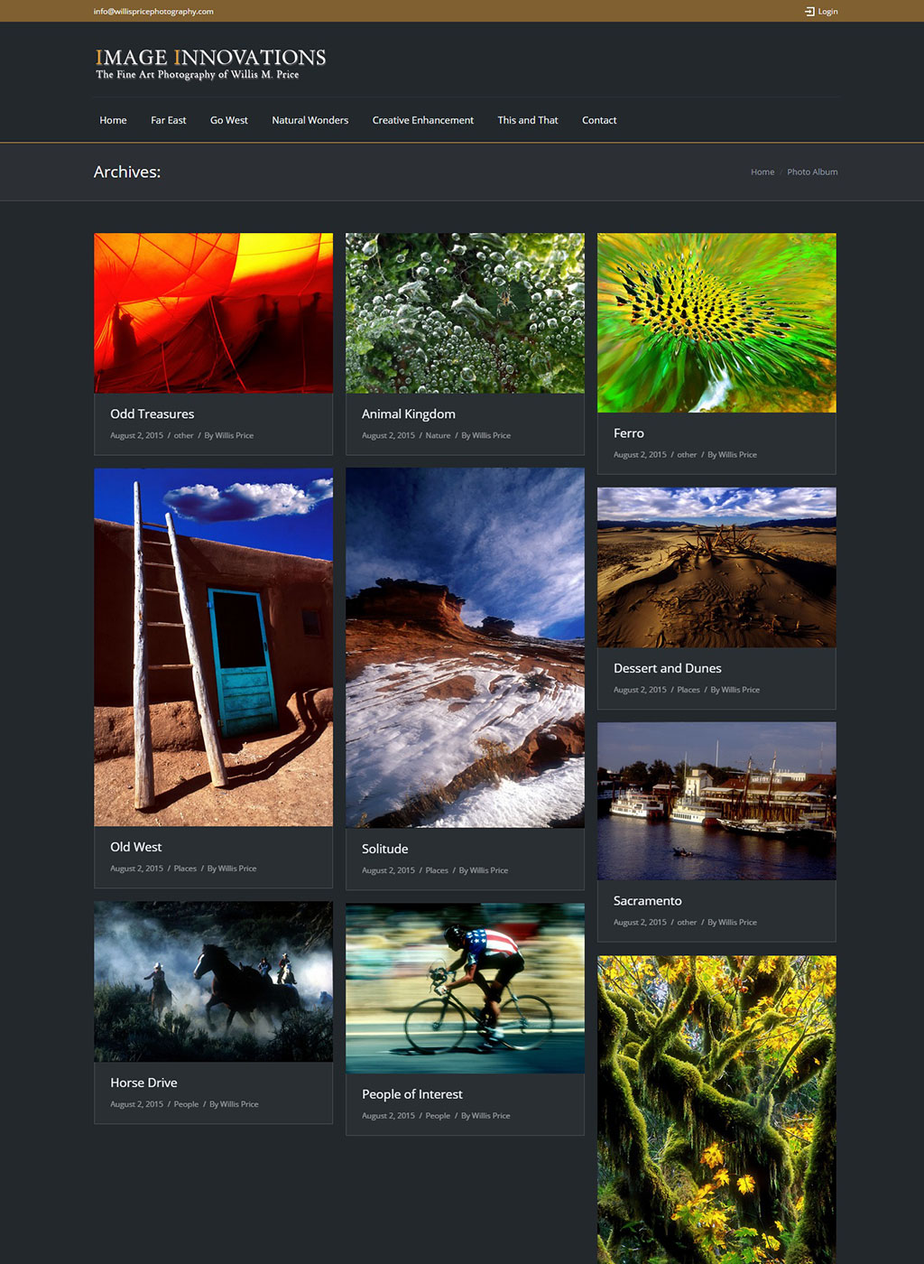 Fine art photography page of Image Innovations