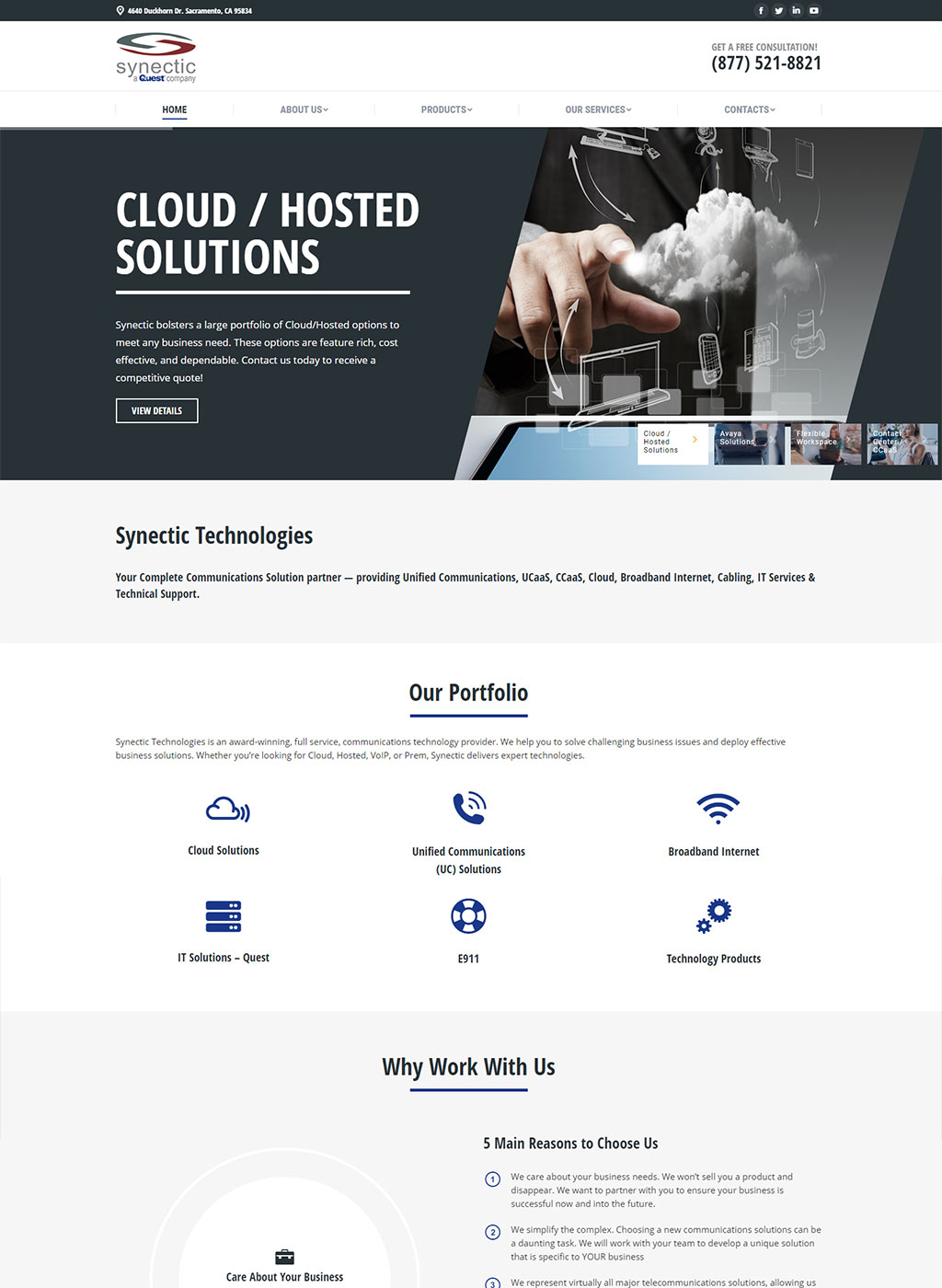 Website developed for Synectic Technologies