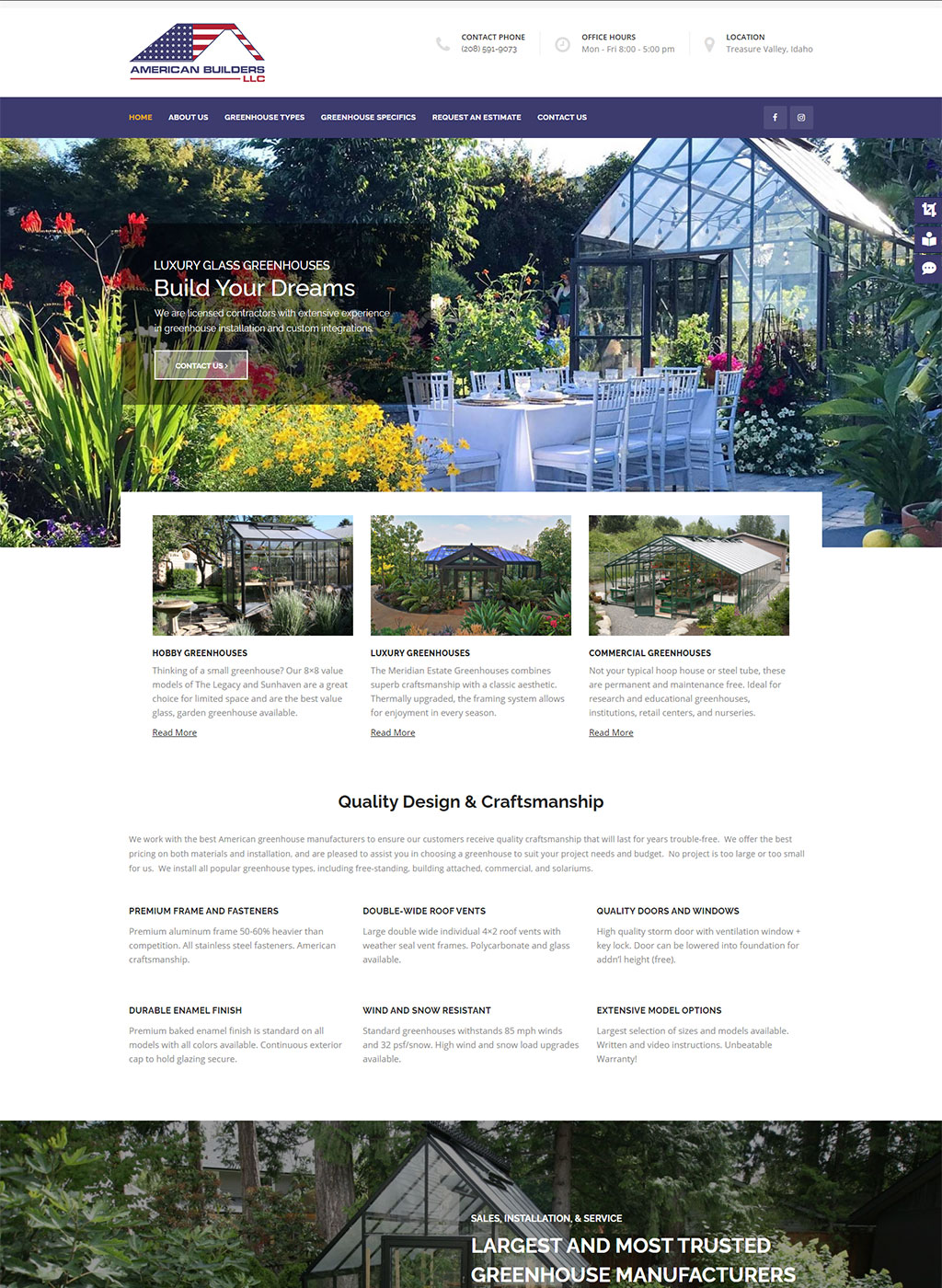 Website developed for American Builders LLC