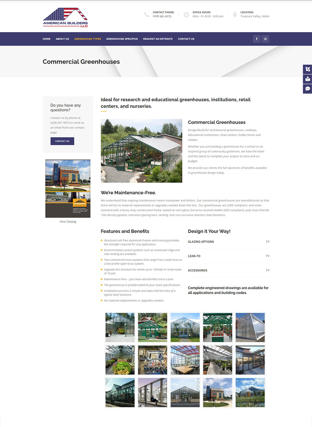 Website developed for American Builders LLC