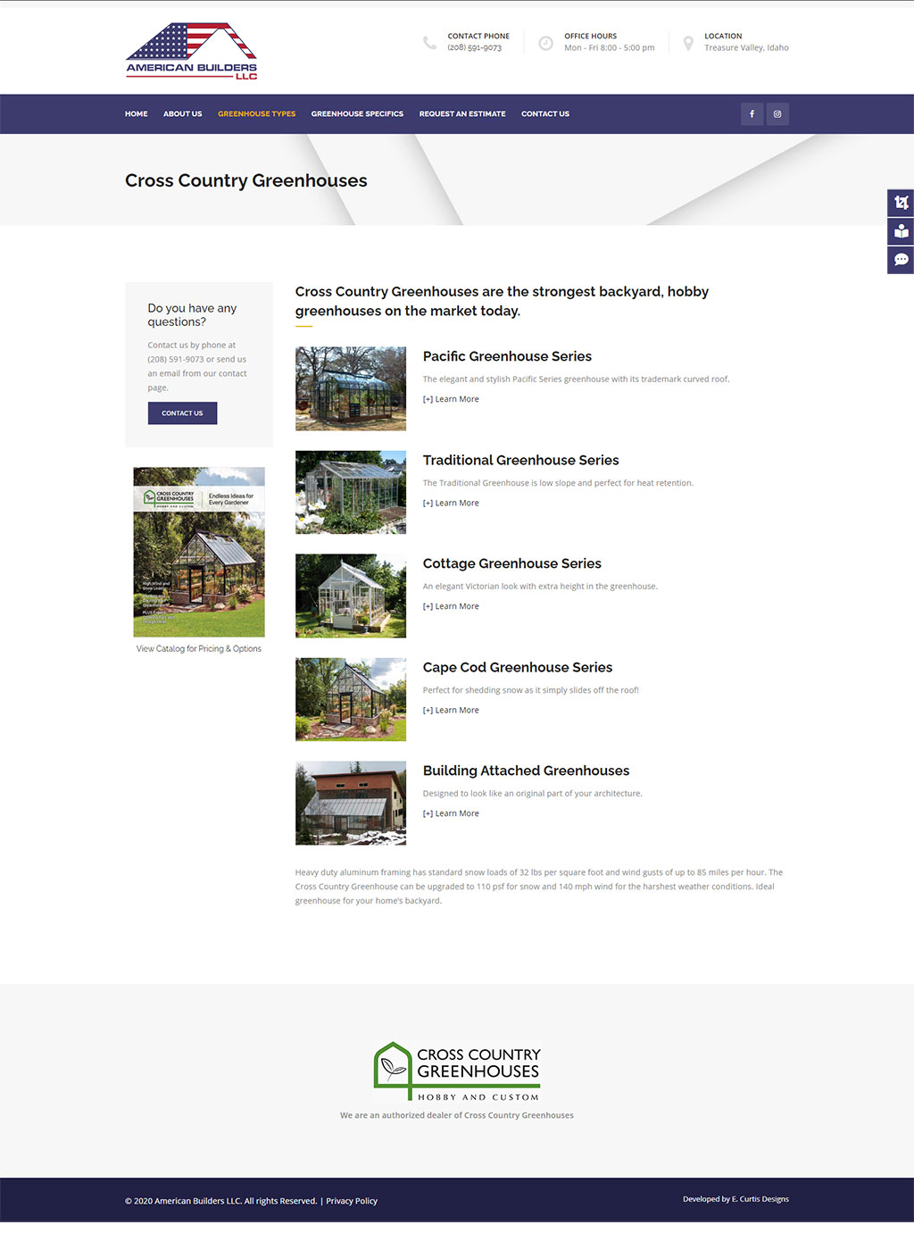 Website developed for American Builders LLC