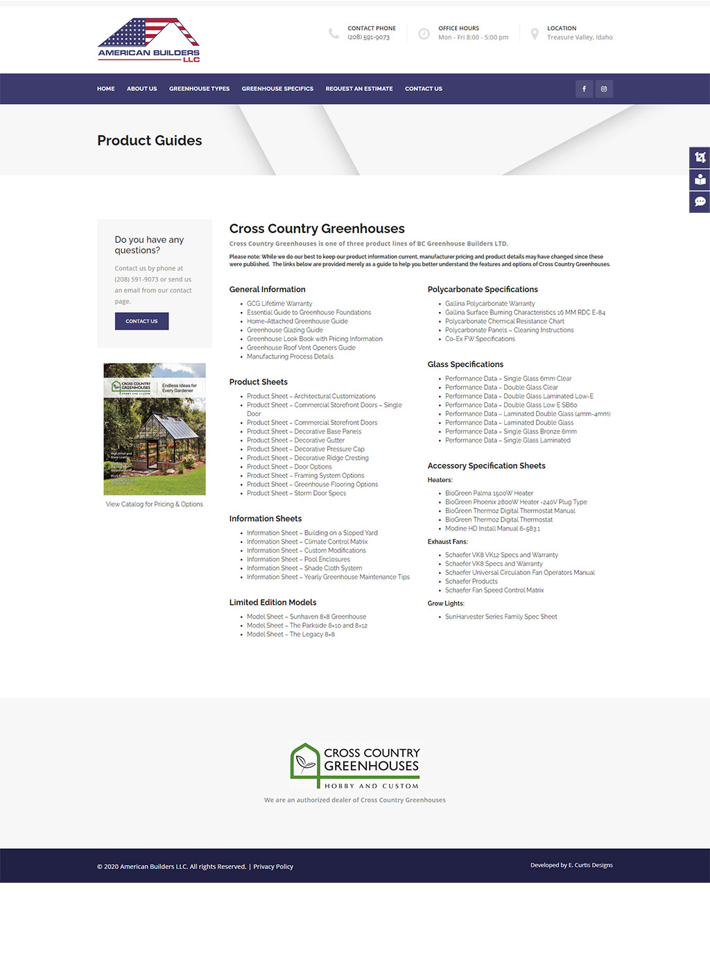 Website developed for American Builders LLC