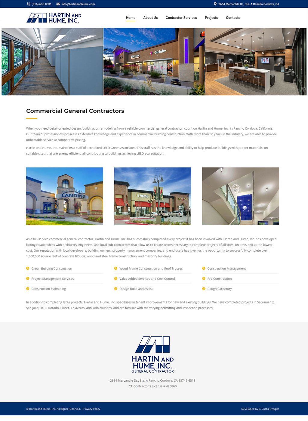Web development for Hartin and Hume Inc.