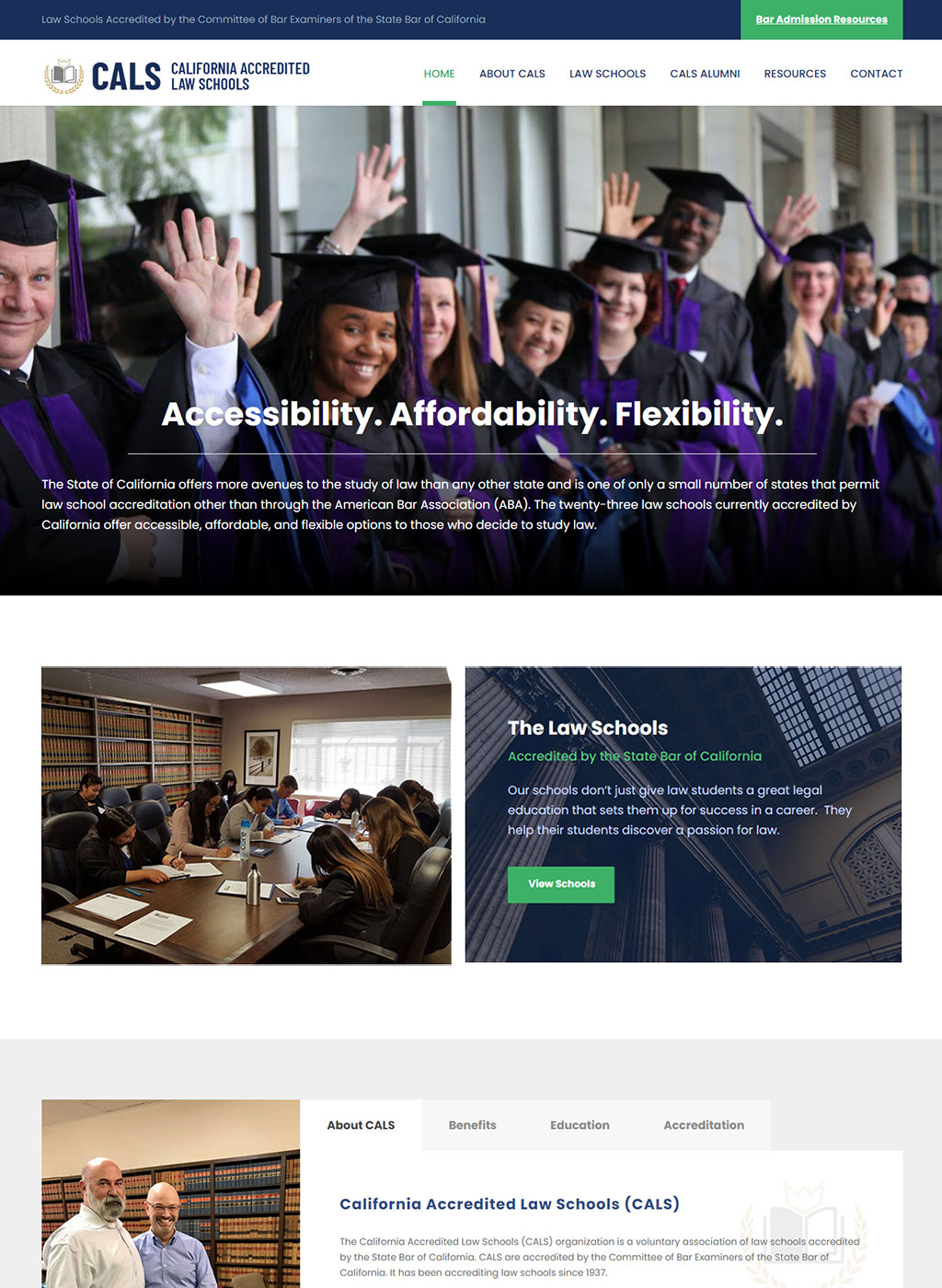 Web development for California Accredited Law Schools (CALS)