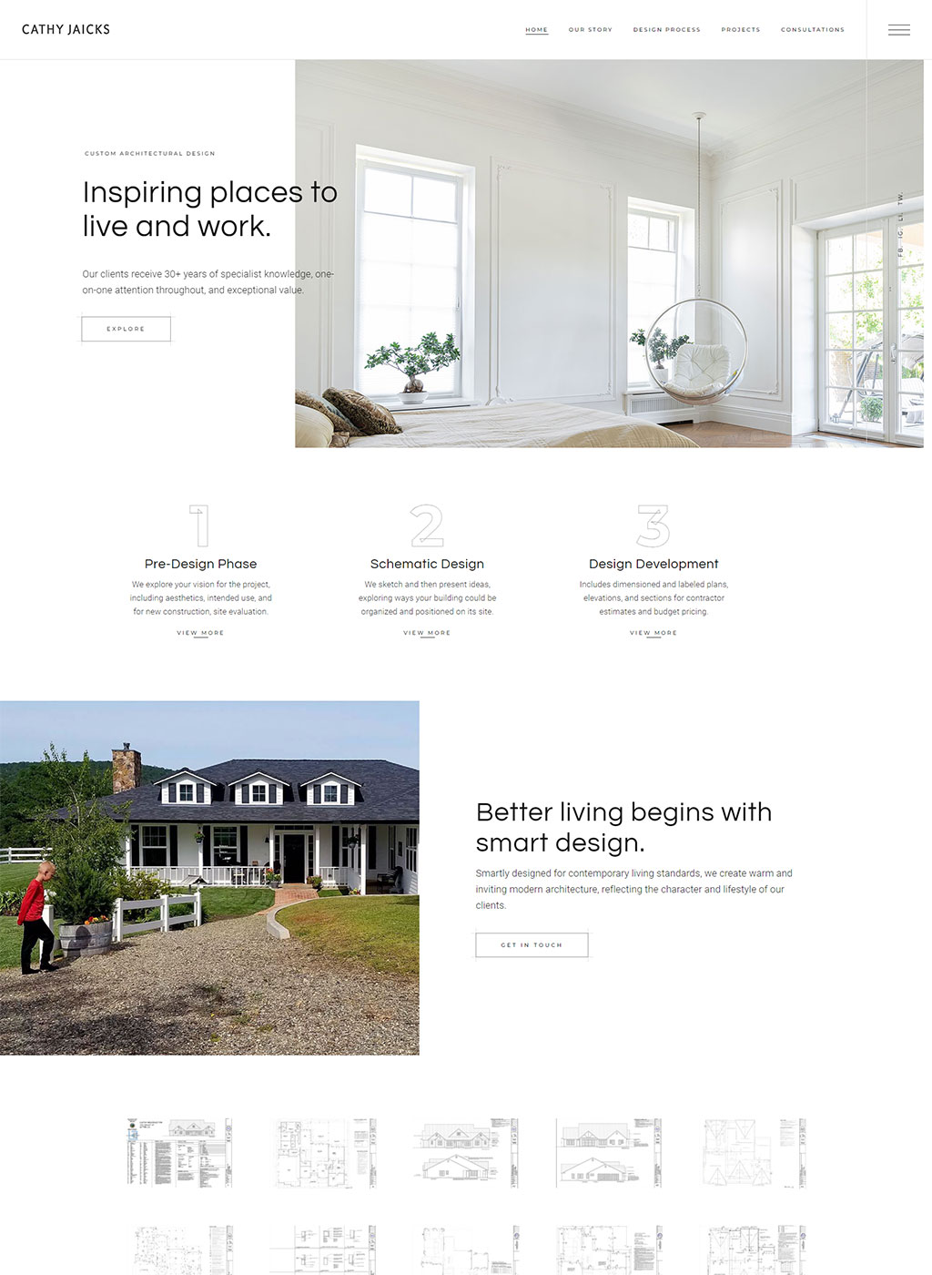 Website developed for Cathy Jaicks Architect