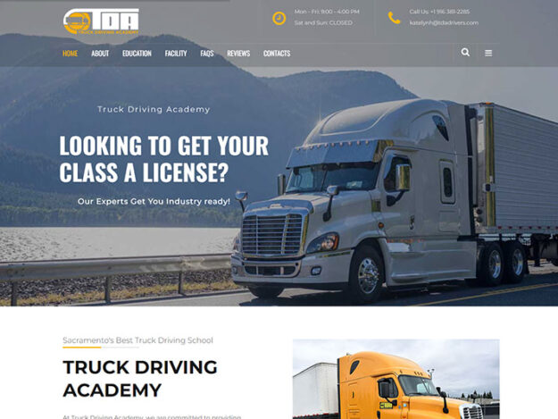 Truck driving school website