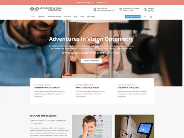 Optometry website