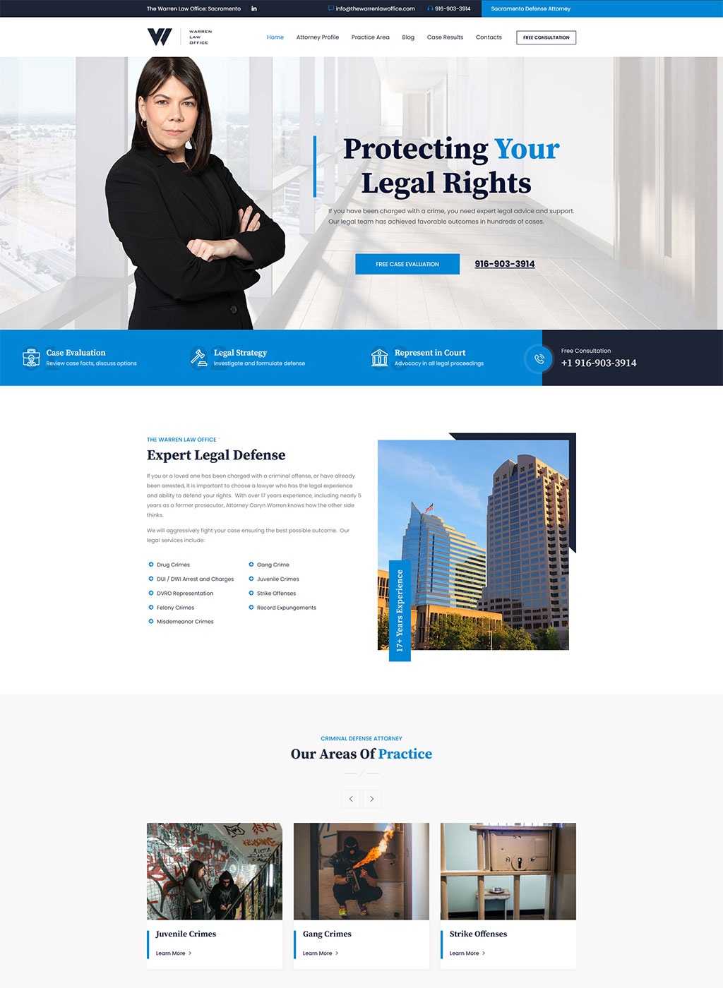 Website developed for the Warren Law Office