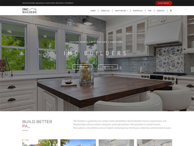Website developed for IMC Builders