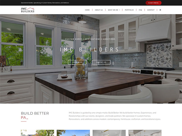 Website developed for IMC Builders
